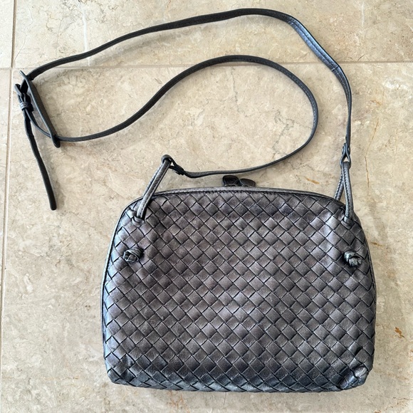 Bottega Veneta Handbags - Bottega Veneta Argento Nodini Crossbody Bag